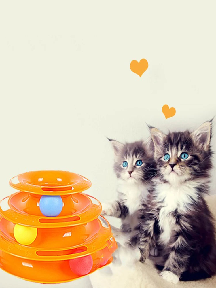 Three-layer cat toy