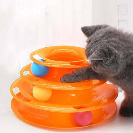 Three-layer cat toy